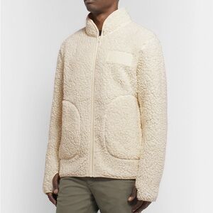 NN07 No Nationality Mort Jacket Shearling Fleece Wool Blend Full Zip Pockets EUC